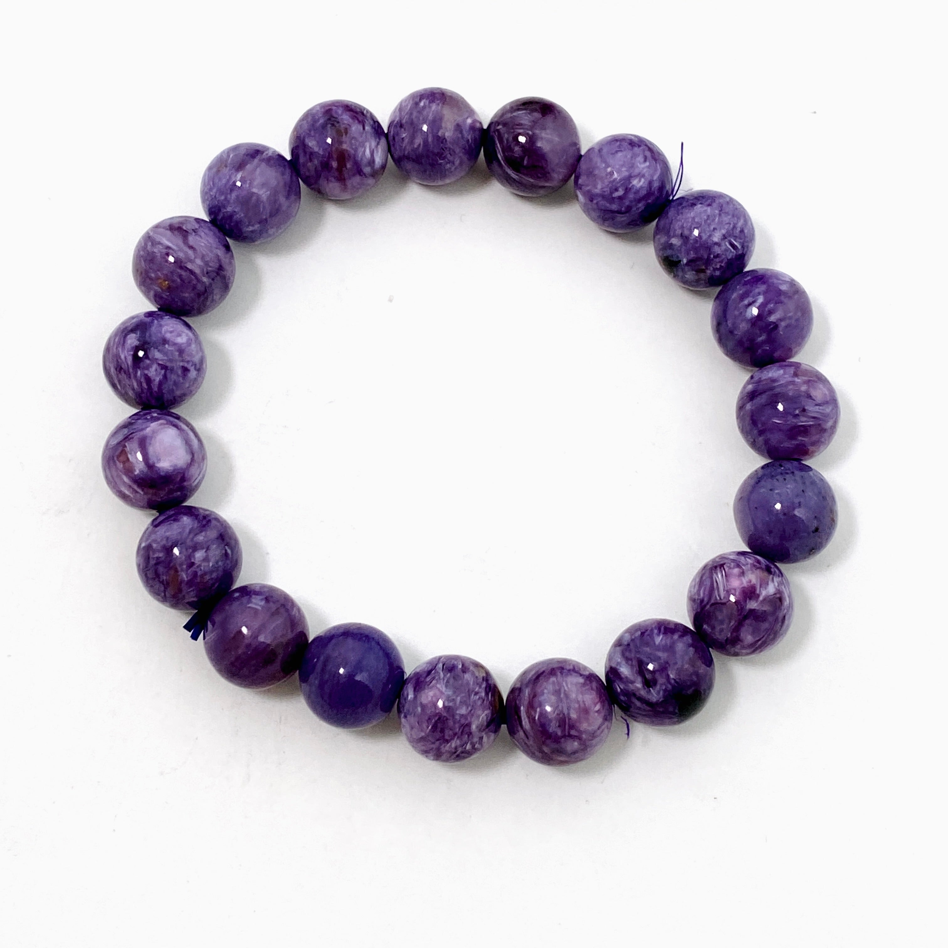 Natural Charoite Gemstone Bracelet for Women - Healing Crystal Jewelry for Stress Relief & Positive Energy - Perfect for Meditation, Yoga & Spiritual Gifts