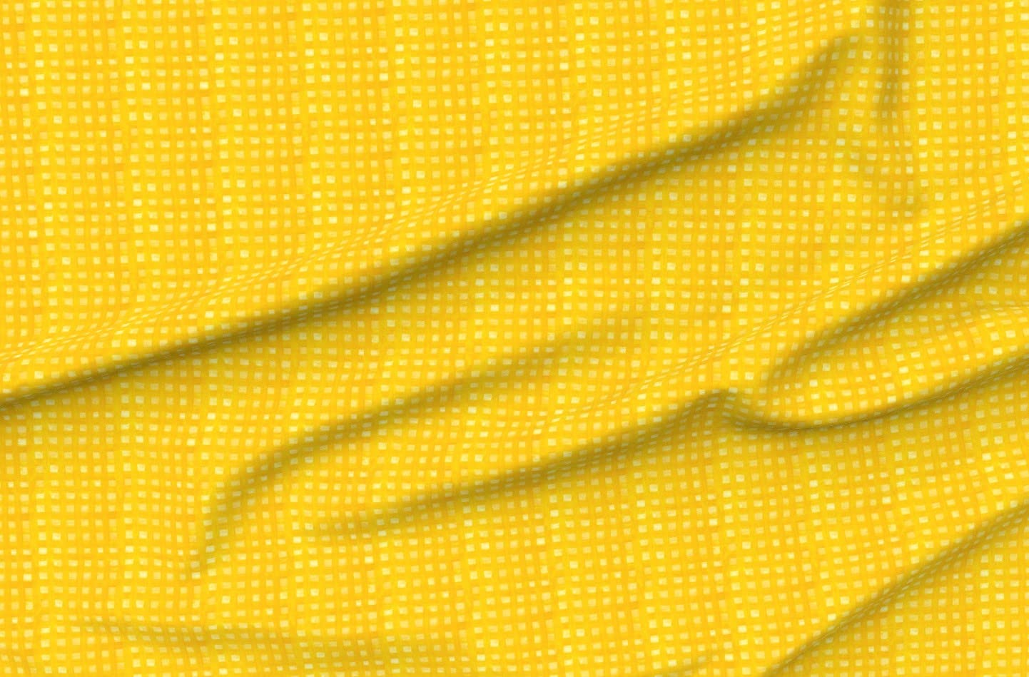 Yellow Paint Gingham Check Pattern Watercolor Fabric - Gender Neutral Minky Printed Fat Quarter for Sewing Baby Blankets, Quilt Backing & Plush Projects - Soft & Durable Spoonflower Material