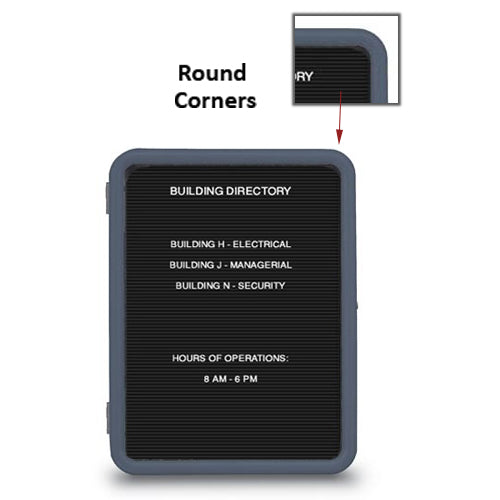Affordable Enclosed Letter Board with Plastic Frame & Rounded Corners - 18x24 & 24x36 Sizes for Home, Office, or Classroom Organization
