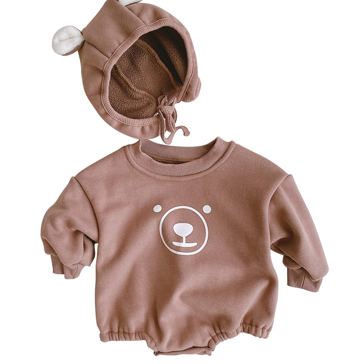 Adorable Bear Print Baby Bodysuit - Long Sleeve Unisex Romper for Boys & Girls | Soft Cotton Jumpsuit for Playdates, Photo Shoots & Everyday Comfort