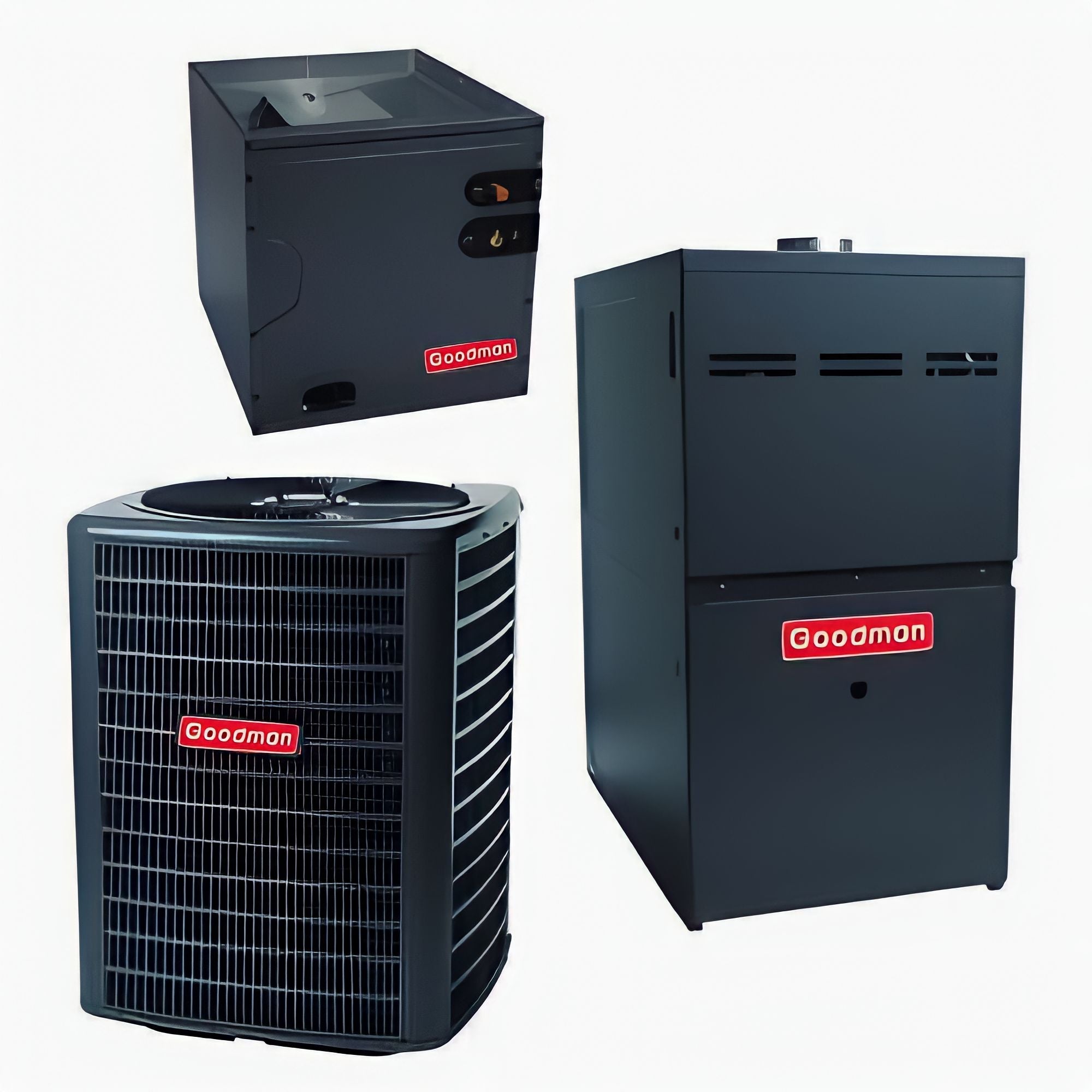 Goodman 3.0 Ton 14.5 SEER GM9S960804CN Gas Furnace and CHPT4860D4 Air Conditioner System with GSXN403610 - Perfect for Home Heating and Cooling in All Seasons