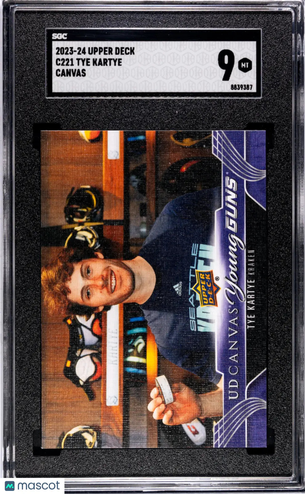 2023-24 Upper Deck Series 2 Hockey Tye Kartye UD Canvas Young Guns SGC 9 Graded Rookie Card - Perfect for NHL Collectors, Sports Memorabilia Fans & Hockey Card Trading