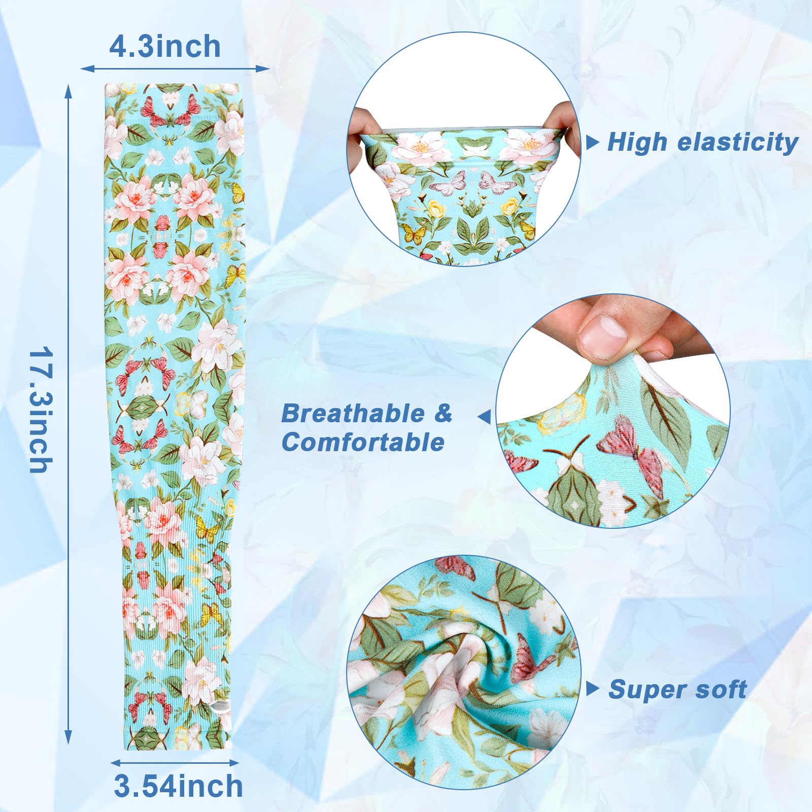 2 Pairs Cooling UV Protection Arm Sleeves for Women - Breathable Sun Sleeves with Thumb Hole for Gardening, Fishing, Running, Hiking & Outdoor Sports | Perfect for Summer Activities and Sun Protection
