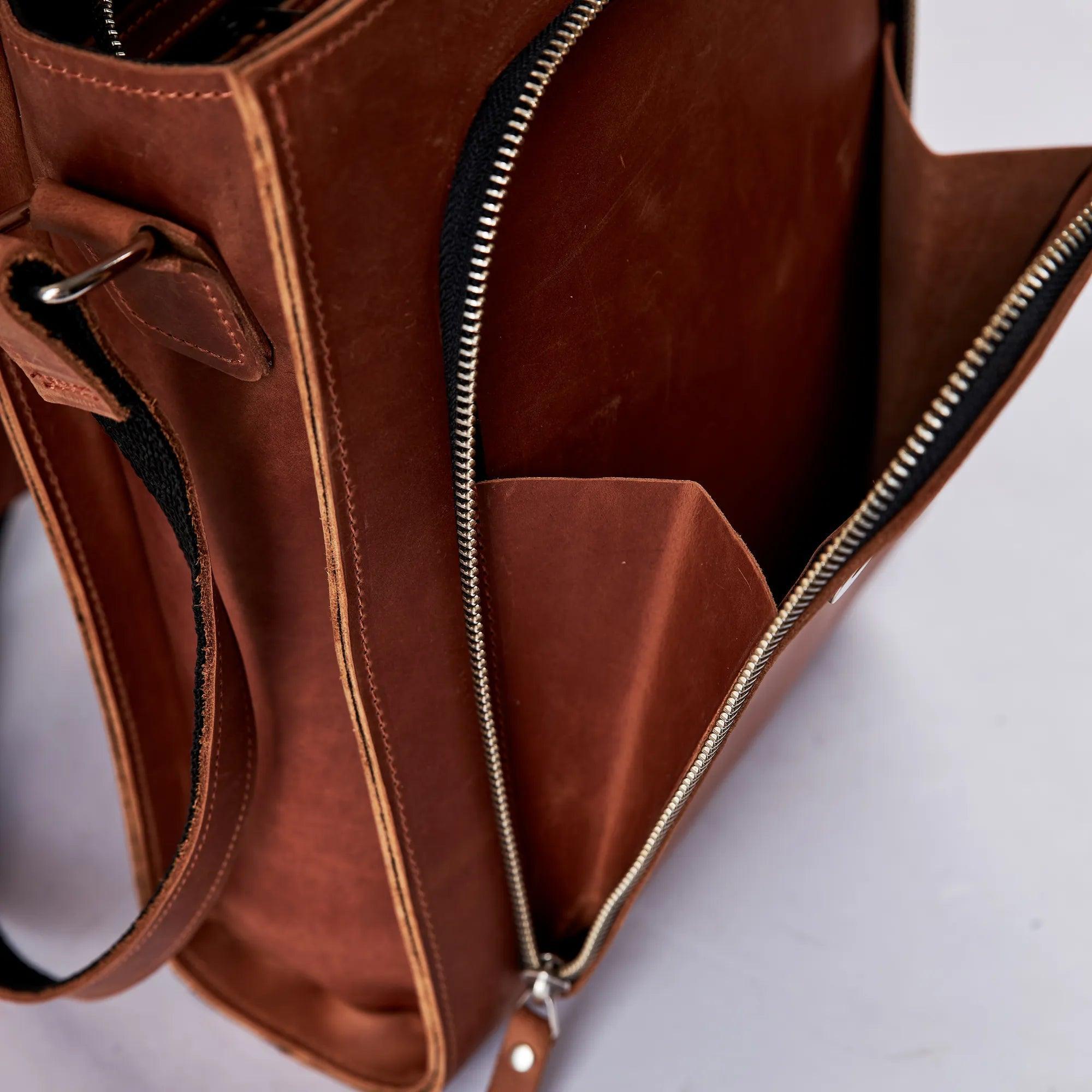 Premium Genuine Leather Satchel Bag for Women & Men - Stylish & Durable Crossbody Shoulder Bag - Perfect for Work, Travel & Everyday Use