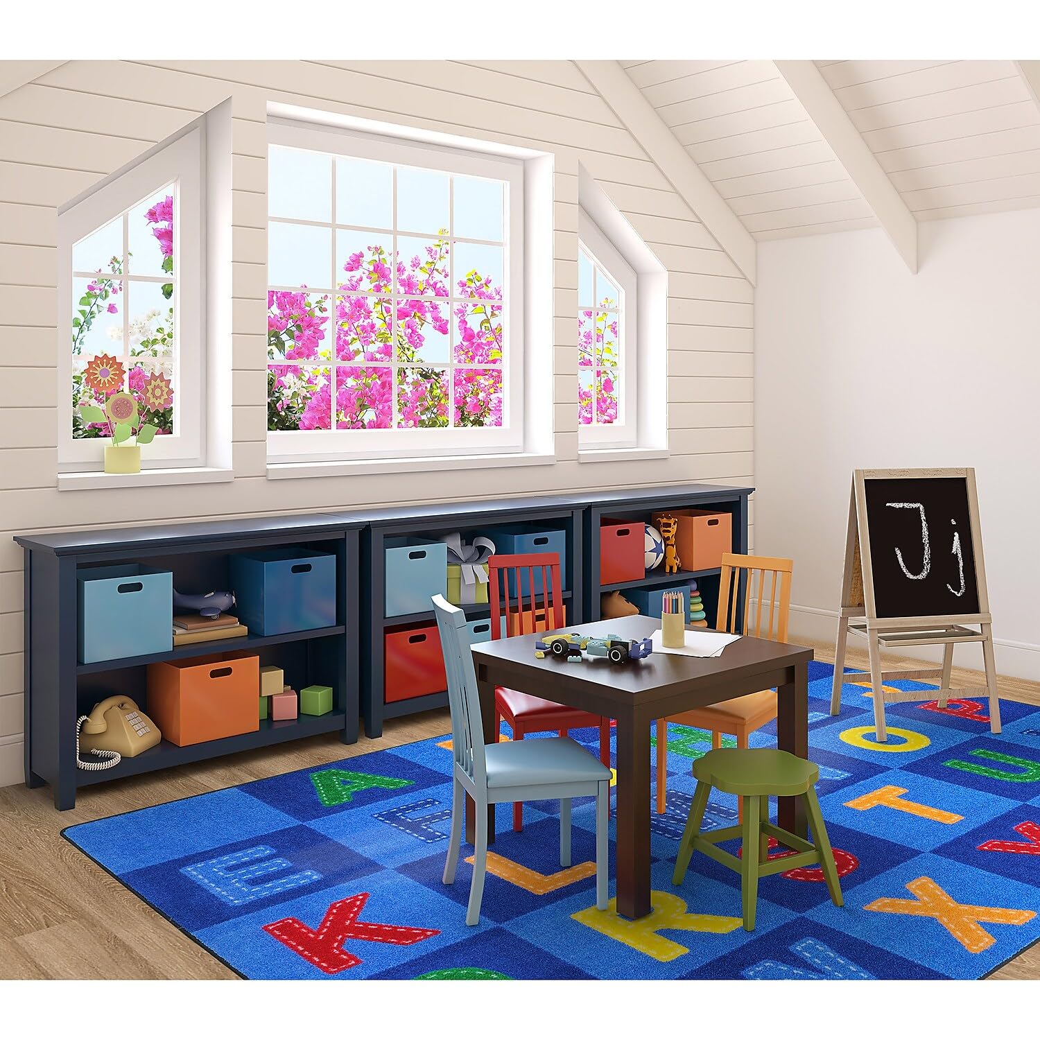 Joy Carpets Kid Essentials Patchwork Letters 5'4