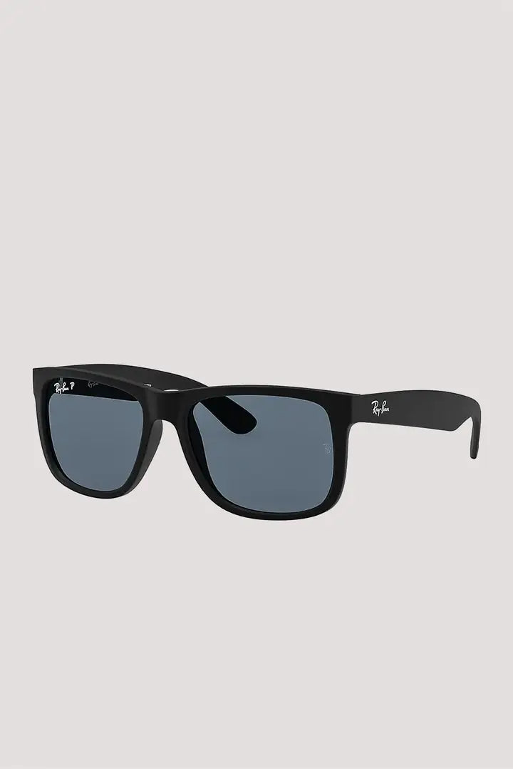 Ray Ban Justin Sunglasses - Rubber Black Frame, UV Protection, Classic Aviator Style for Men & Women | Perfect for Driving, Outdoor Sports & Fashion Accessories