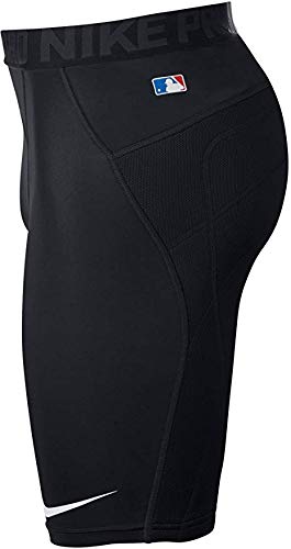 Nike Boys' Pro Heist Dri-FIT Baseball Sliding Shorts - Moisture-Wicking Compression Shorts for Youth Baseball Players (Black/Black, XS) - Perfect for Baseball Practice, Games & Sports Training