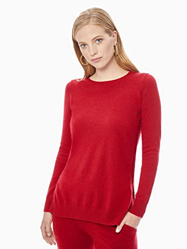 Bateau Neck Relaxed Cashmere Tunic, Red, Red
