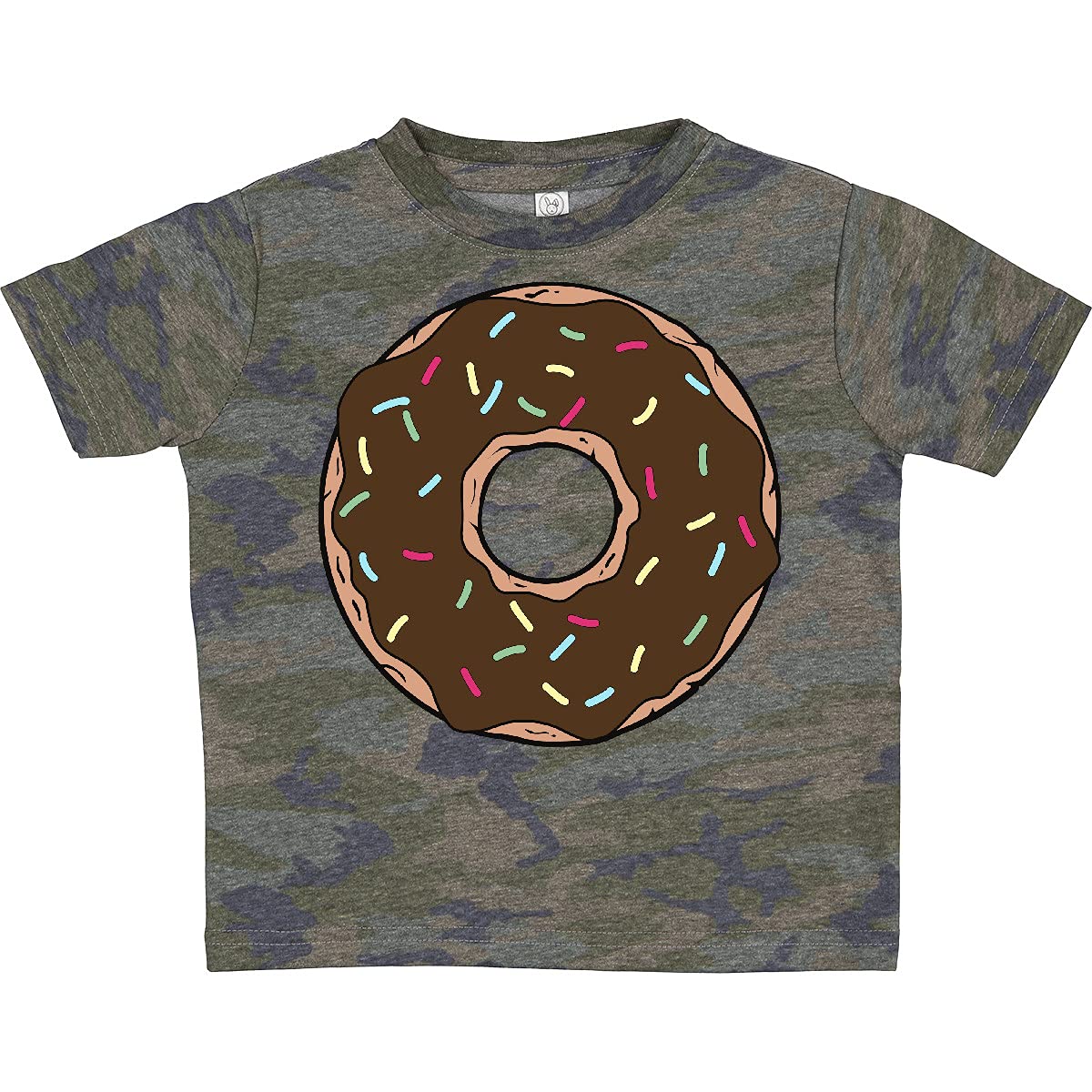 Inktastic Chocolate Donut Toddler T-Shirt - Cute Doughnut with Glaze & Sprinkles Design for Kids | Perfect for Birthday Parties, Playdates & Sweet Treat Themed Outfits