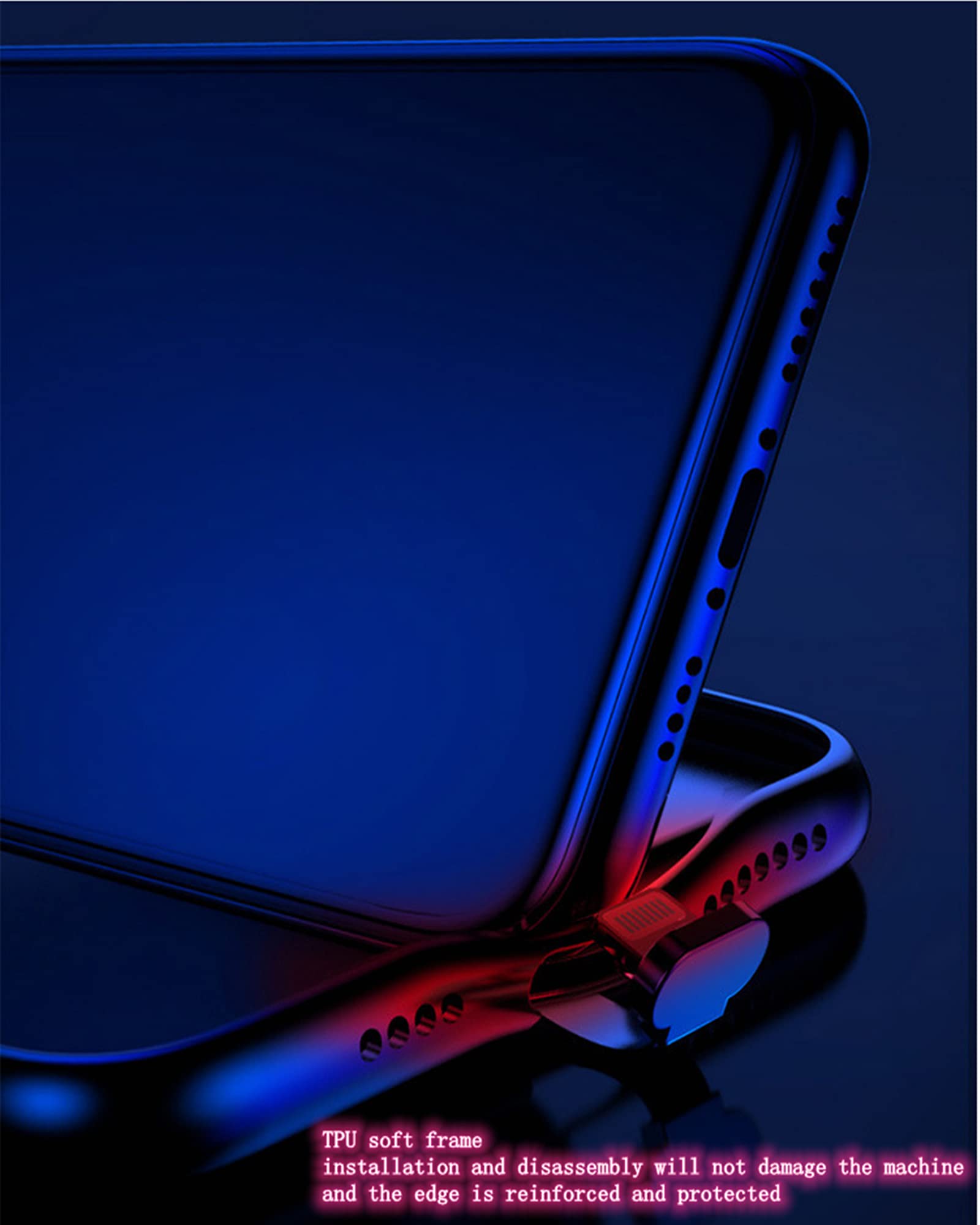 LED Glowing Shockproof Case for iPhone Xs Max - Colorful Luminous Tempered Glass Protective Cover with TPU Bumper, Camera Lens Protection & Voice Control Call Flash - Cute Bear Design for Night Use, Parties and Personalized Style