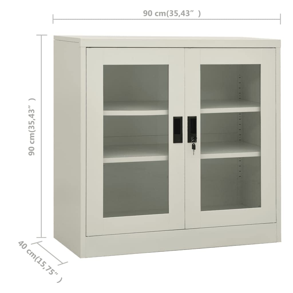 Lockable Steel Display Cabinet - 35.4