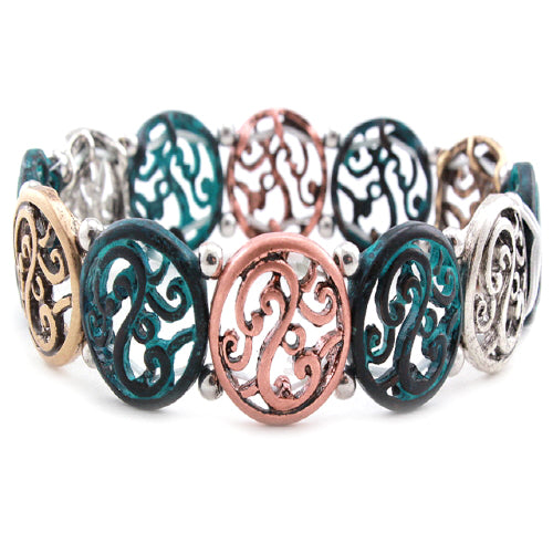 Elegant Filigree Bracelet for Women - Vintage Silver Jewelry Gift for Her - Perfect for Weddings, Parties & Special Occasions