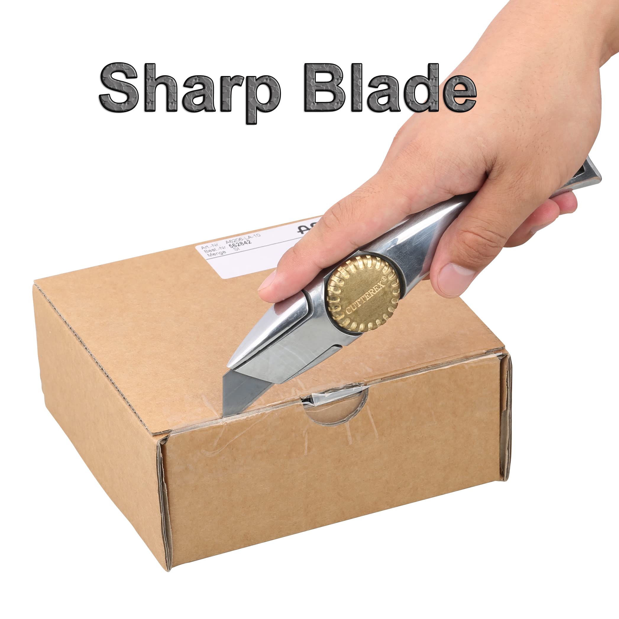 Heavy Duty Shark Knife - Professional Vinyl & Carpet Utility Knife with Razor Sharp Blade for Roofing, Flooring & DIY Projects | Perfect for Contractors, Carpenters & Home Renovation