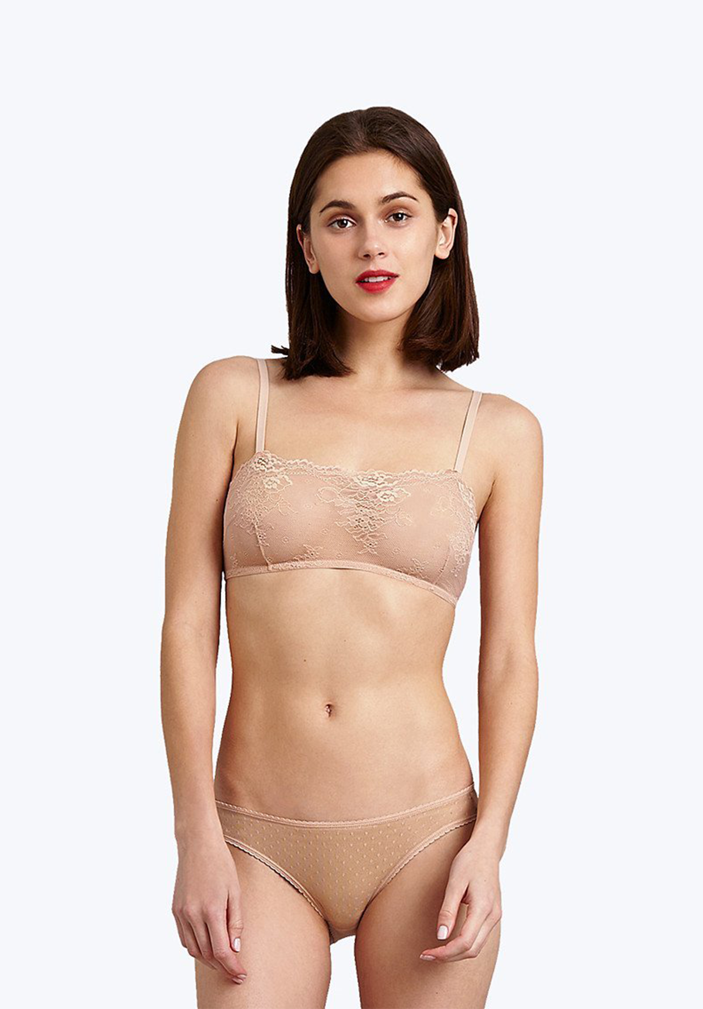 Goldin Nude Swiss Dot Bikini Set - Sexy Two Piece Swimwear for Women | Perfect for Beach Vacations, Pool Parties & Summer Getaways