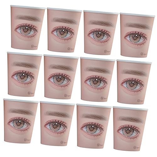 EXCLUZO 20-Piece Eyelash Extension Practice Kit - Professional Lash Training Cups, Mannequin Lashes & Replacement Tools for Beginners & Stylists - Perfect for Salon Training, Home Practice & Makeup Artists
