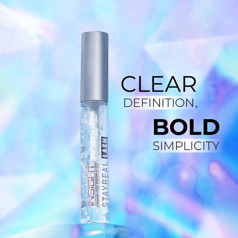 Insight Cosmetics Stay Real Lash Mascara - Transparent Mascara for Natural Look, Clear Gel Formula (10g) | Perfect for Everyday Wear, No Makeup Look & Sensitive Eyes