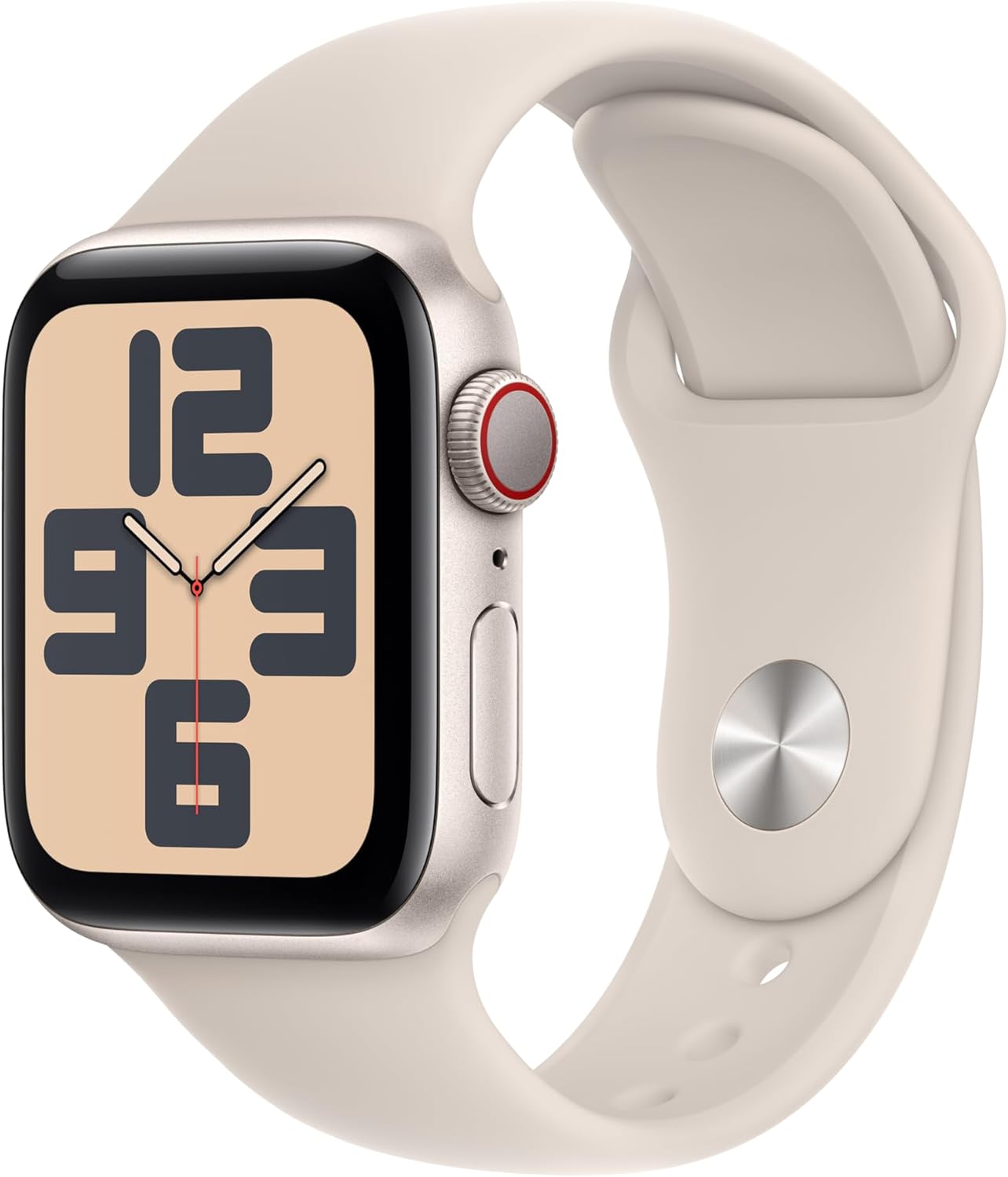 Apple Watch SE (2nd Gen) 40mm GPS + Cellular Smartwatch - Aluminum Case with Sport Band S/M - Fitness Tracker, Heart Rate Monitor, Sleep Tracking & Crash Detection (Renewed) - Perfect for Workouts, Running & Daily Activity Tracking