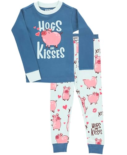 Hogs & Kisses Blue Pajama Sets