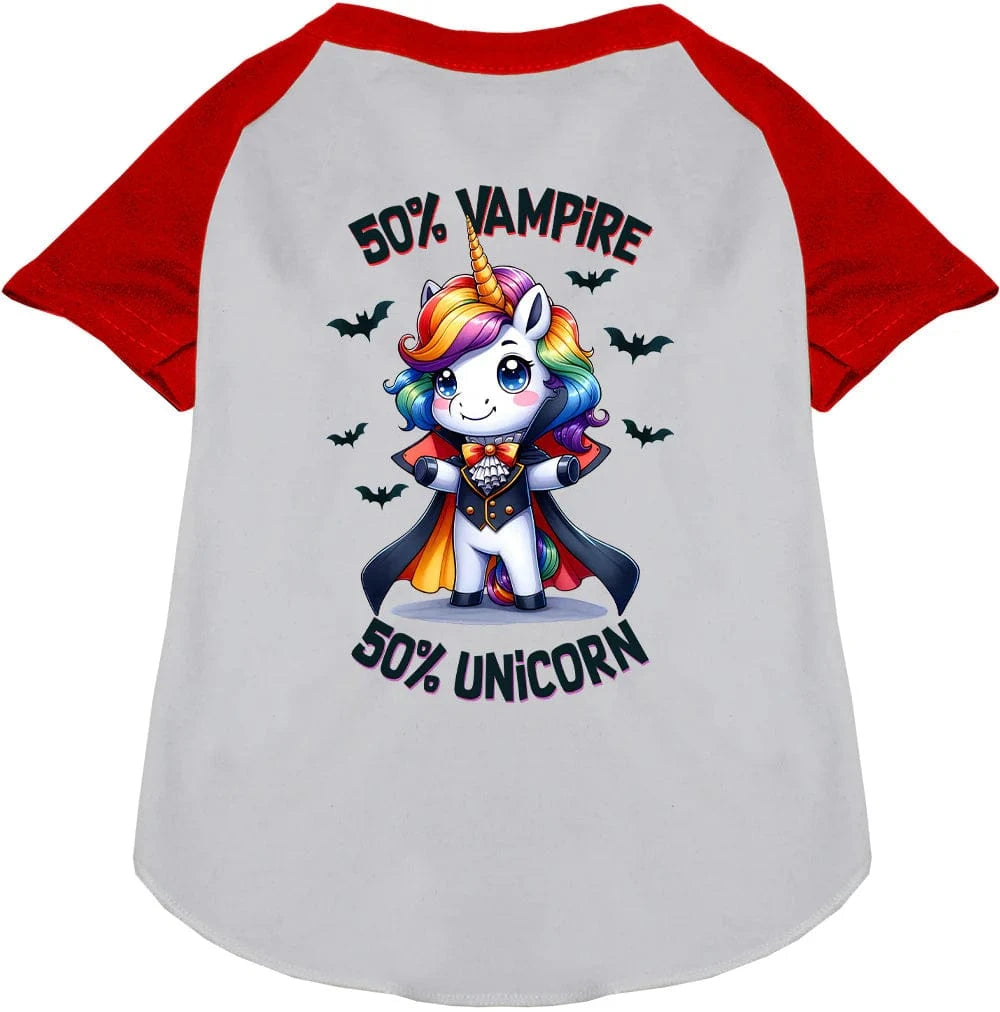 Vampire Unicorn Pet Shirt for Dogs & Cats - Cute Halloween Costume Apparel for Pets - Perfect for Halloween Parties & Pet Photo Shoots