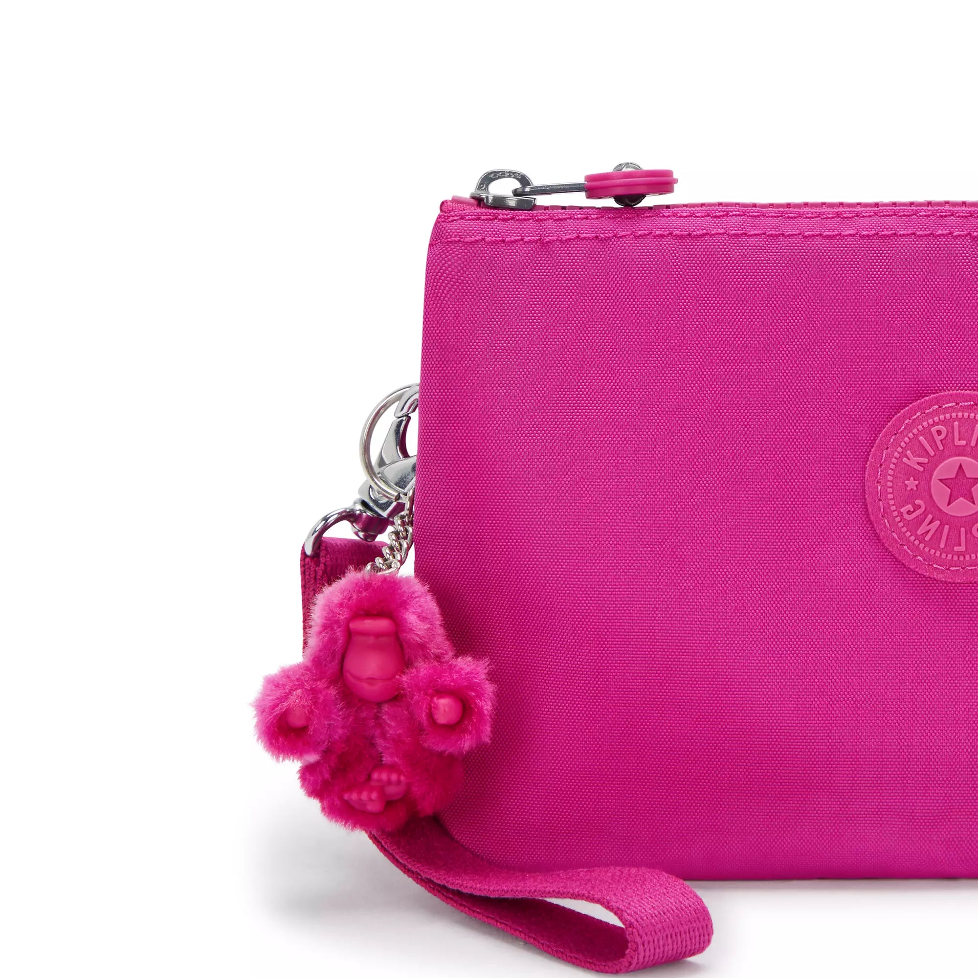 Kipling Creativity Extra Large Wristlet Wallet - Glowing Fuchsia Crossbody Bag for Women, Perfect for Travel, Shopping & Everyday Use