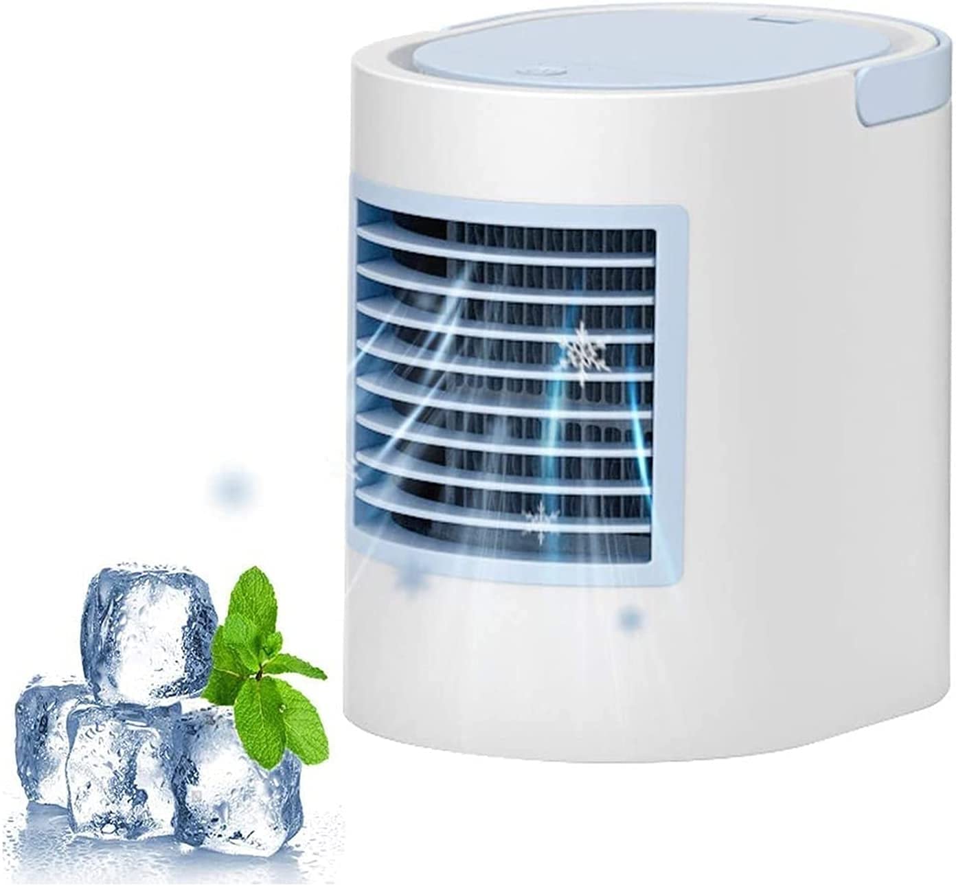 XUERUIGANG Portable Air Conditioner Fan - 3 Speed Personal Evaporative Air Cooler with Ice Tray, Quiet Desktop Cooling for Home, Office, Bedroom & Dorm Room (White) | Perfect for Summer, Small Spaces & Workspaces
