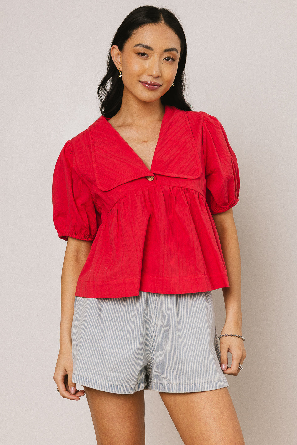 Stylish Asha Collared Blouse for Women | Elegant Office & Casual Wear | Perfect for Work, Dates & Special Occasions