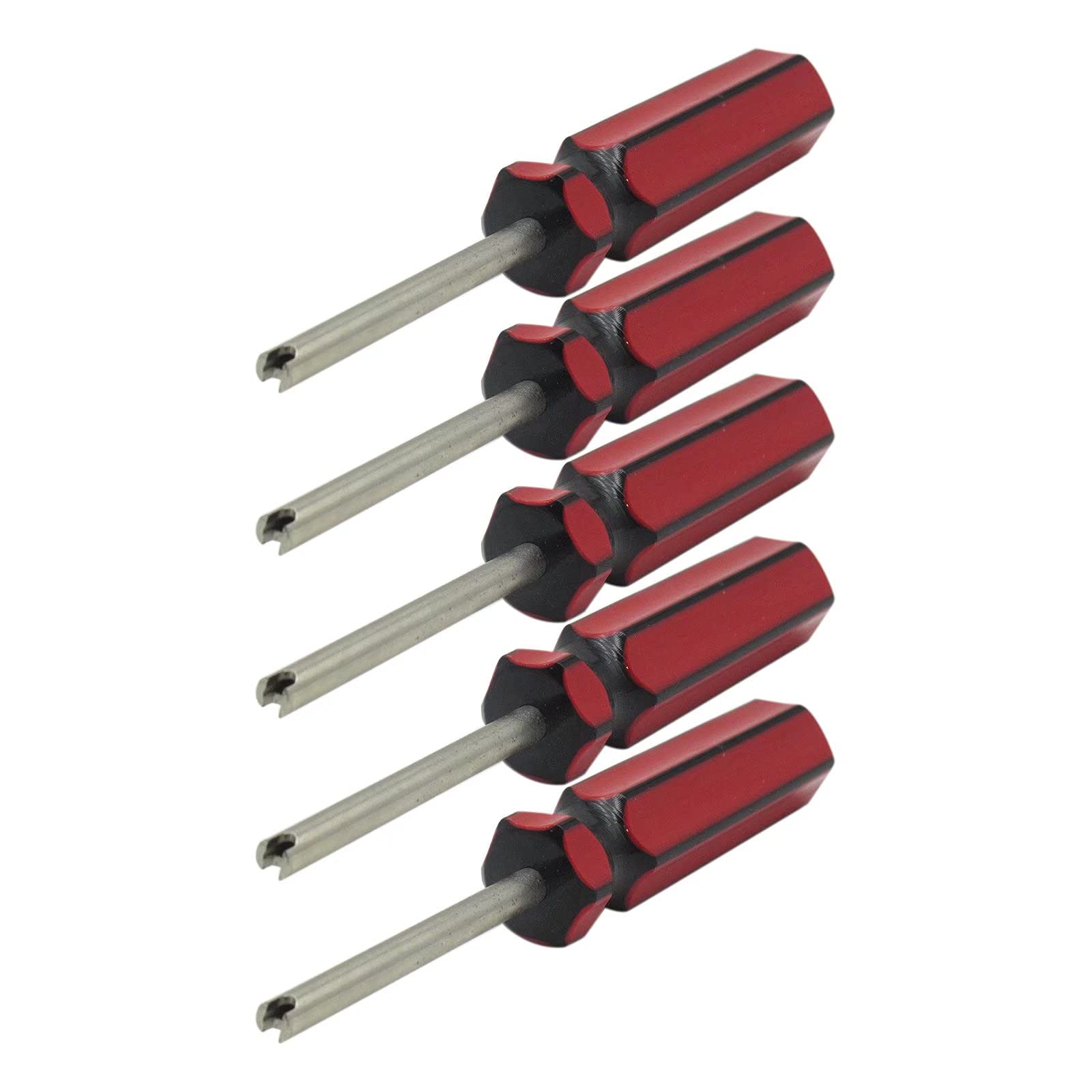 6523339 Car Auto Screwdriver Valve Stem Core Remover & Tire Tube Installer - 5-Piece Repair Tool Set for Tire Valve Maintenance (Perfect for DIY Tire Repair, Bike Tubes, and Automotive Maintenance)