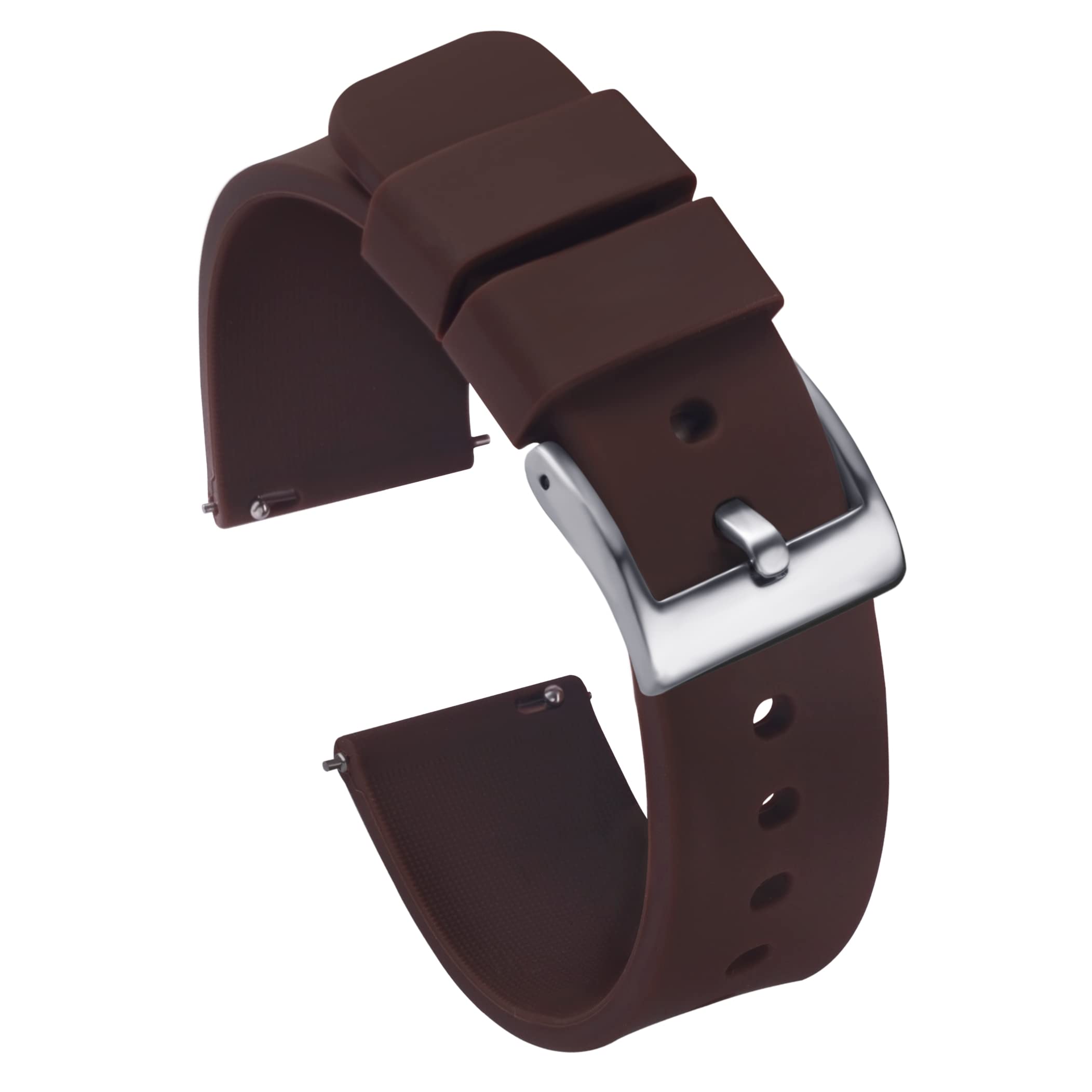 Soft Silicone Watch Bands 18mm 20mm 22mm - Quick Release for Sports & Daily Wear