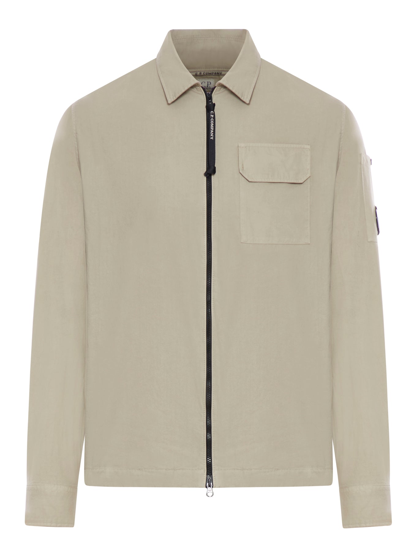 Men's Gabardine Overshirt with Zip - Stylish Casual Jacket for Outdoor Activities & Everyday Wear
