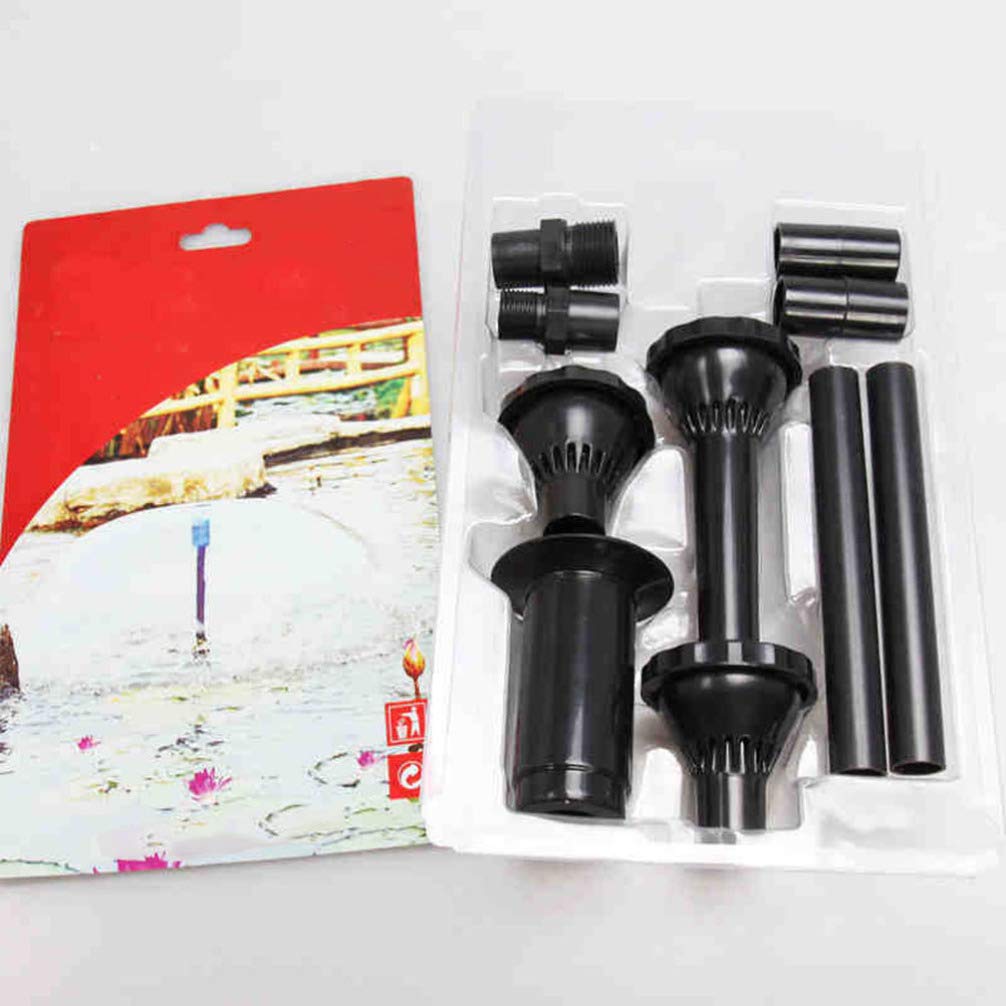 9 Pcs Pond Fountain Nozzle Kit - Submersible Pump Nozzles for Bird Bath, Solar Fountain & Water Features - Durable Nozzle Set for Ponds, Pools & Kids Water Play