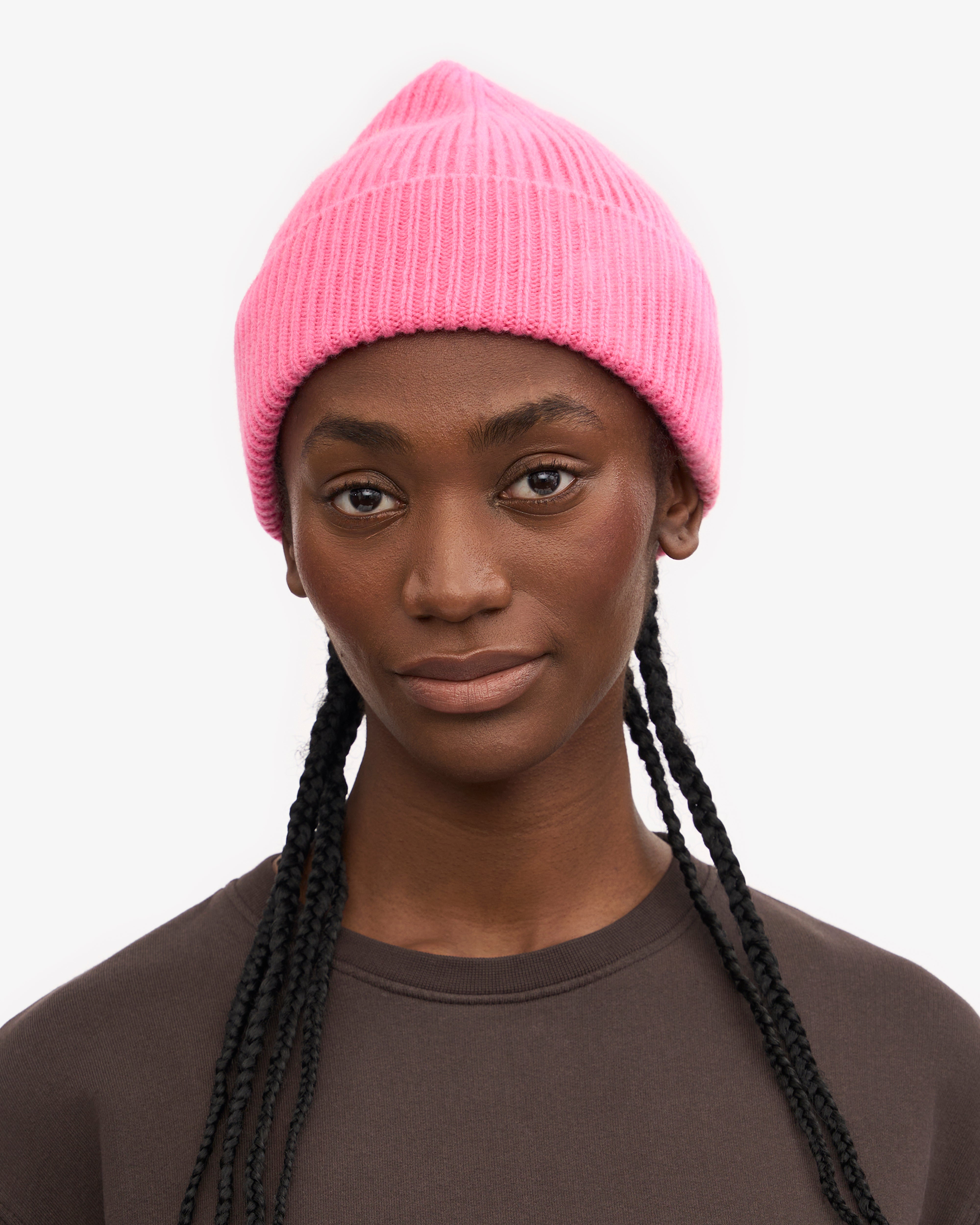 Premium Merino Wool Beanie - Soft & Warm Winter Hat for Men & Women - Bubblegum Pink - Perfect for Skiing, Hiking & Outdoor Activities