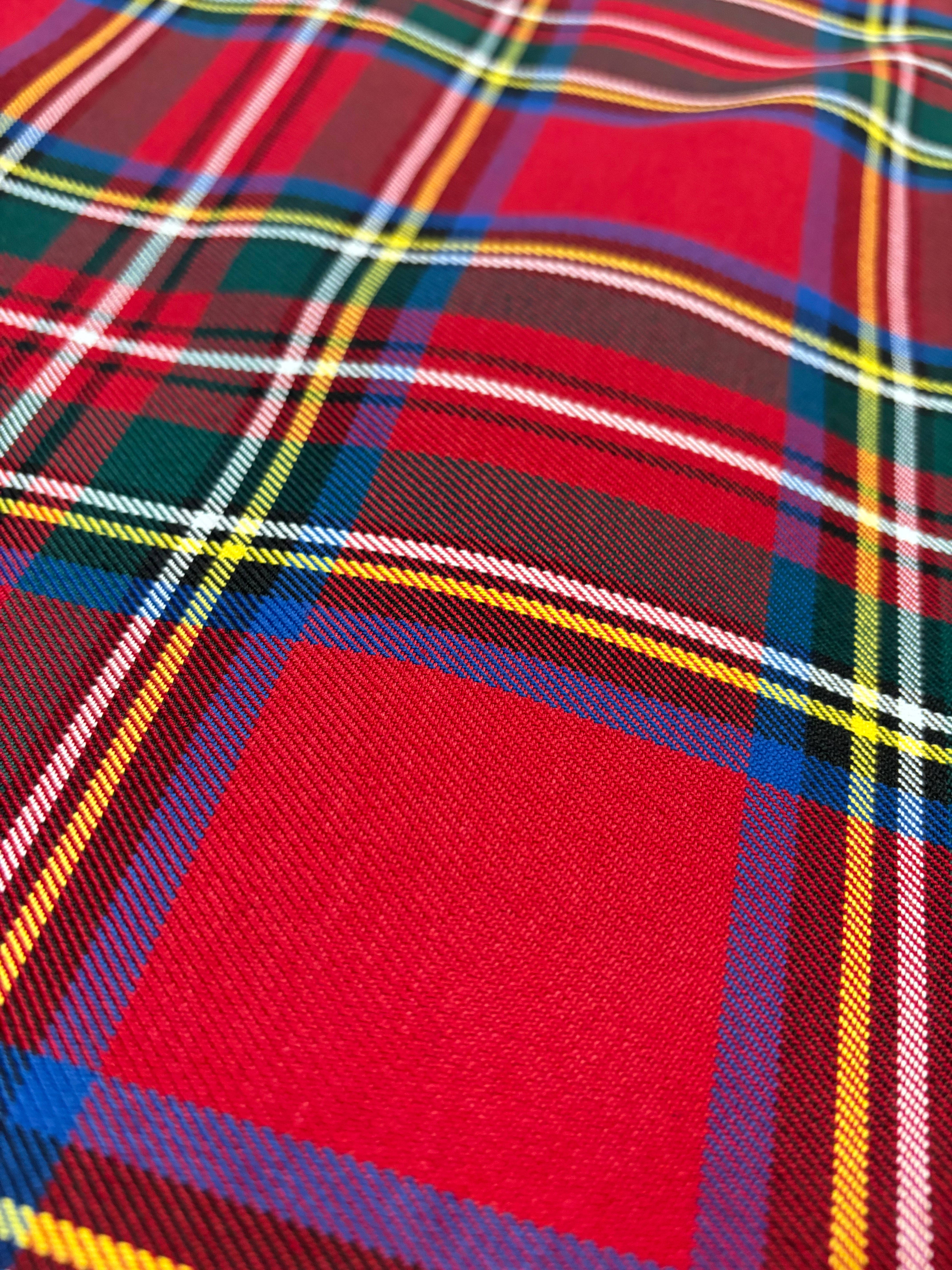 6 Yard Poly Viscose Football Kilt - Royal Stewart Tartan - Size 34/36 - Perfect for Scottish Festivals, Sports Events & Cosplay