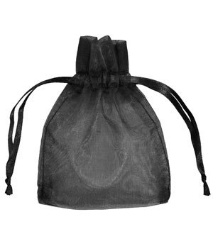 Premium Black Organza Gift Bags 3x4 Inches - 10 Pack for Jewelry, Wedding Favors, Party Decor & Gift Wrapping