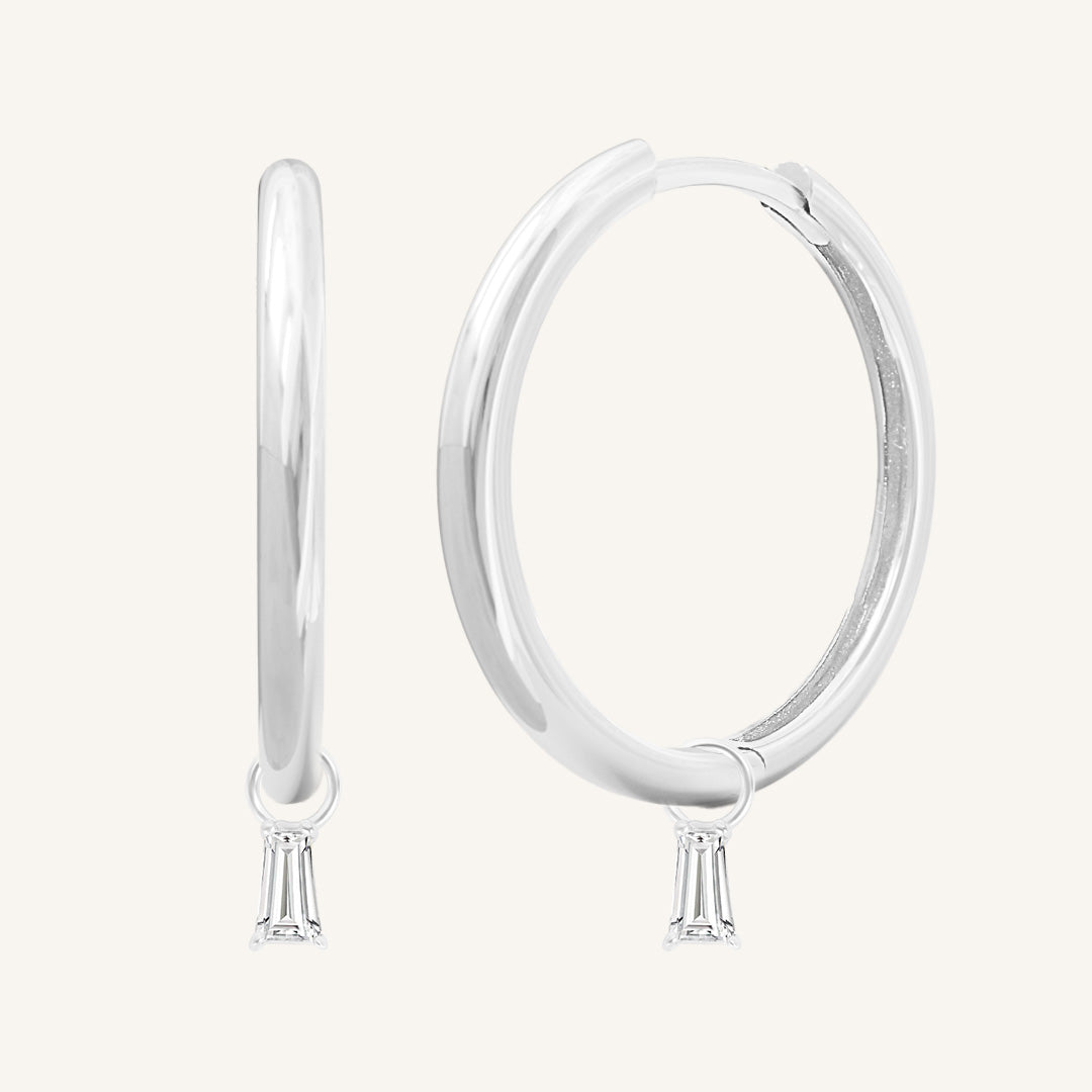 Flourish Plain Charm Hoops - Minimalist Gold Hoop Earrings for Women, Dainty Everyday Jewelry - Perfect for Work, Date Night & Casual Outfits