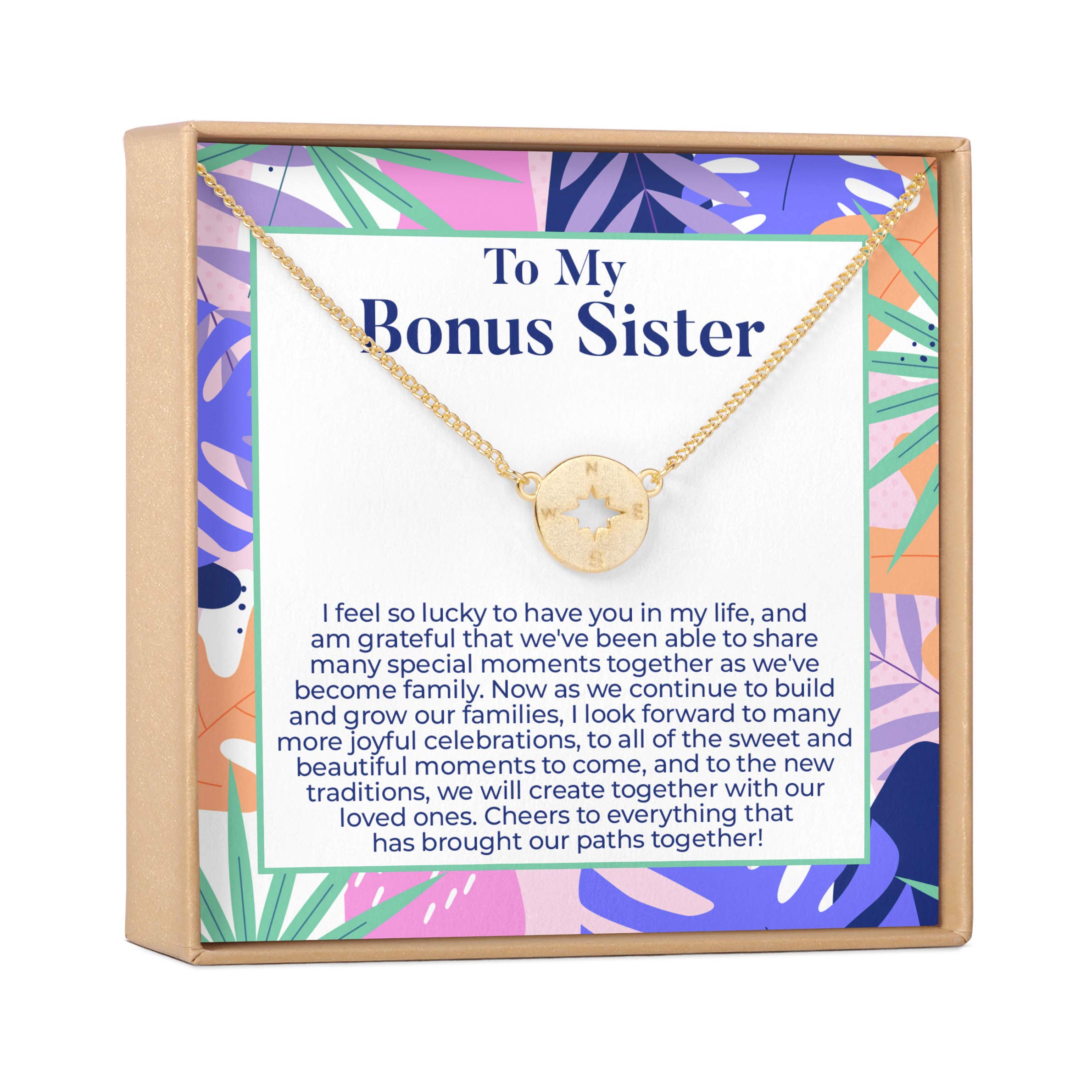Bonus Sister Necklace - Sterling Silver Heart Pendant Jewelry Gift for Birthday, Christmas, Valentine's Day | Perfect for Sisters, Best Friends & Loved Ones | Ideal for Gifting, Special Occasions & Everyday Wear