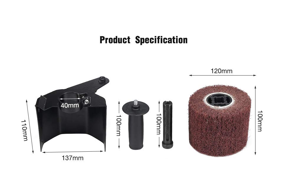 Multifunctional Burnishing & Polishing Machine Set with Sanding Wheel for 115/125mm Angle Grinders (M14 Thread) - Perfect for Metal Finishing, Wood Sanding & DIY Projects - Angle Grinder Not Included