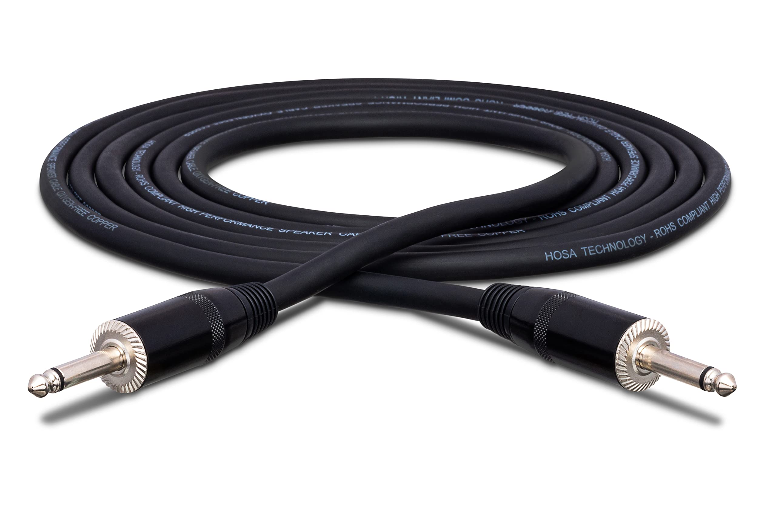 Hosa SKJ-420 Pro Speaker Cable - 1/4 Inch TS to 1/4 Inch TS - 20 Feet - High-Quality Audio Cable for Live Performances, Studio Recording, and DJ Equipment