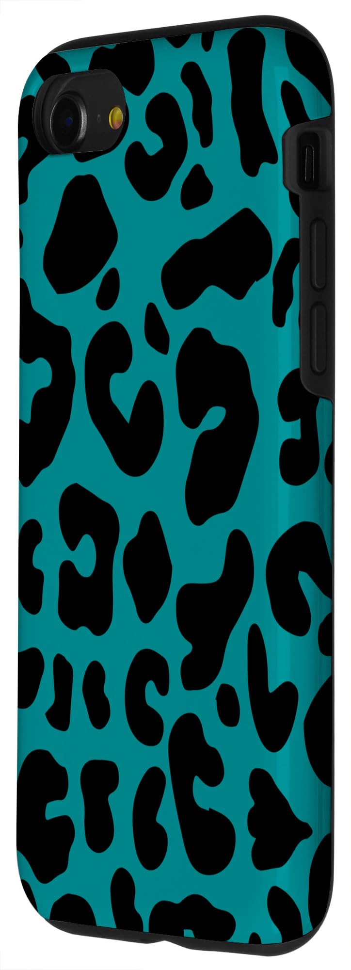 iPhone SE (2020)/7/8 Teal Leopard Print Phone Case - Cute Animal Design Protective Cover for Women | Perfect for Daily Use, Work & Travel