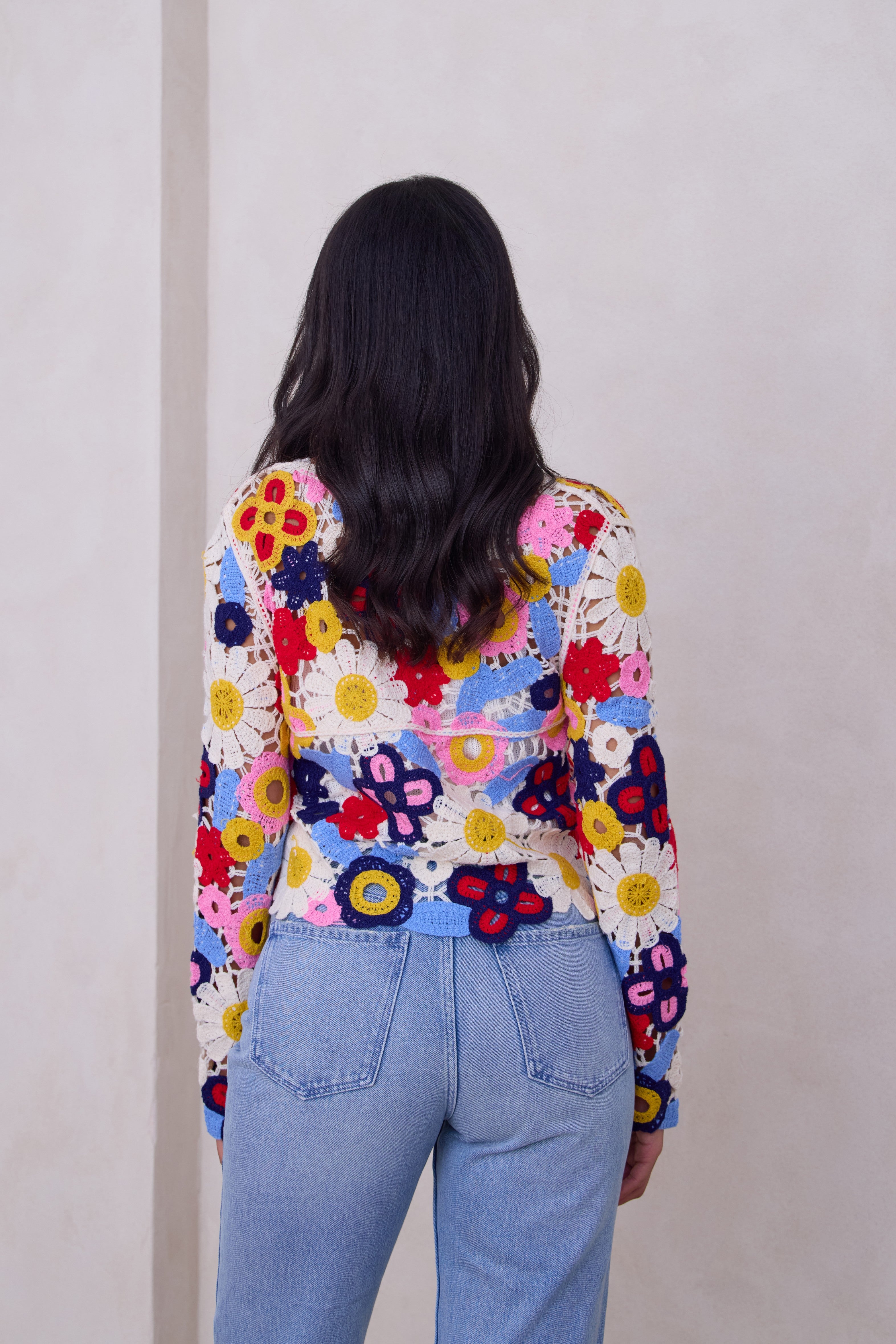 Elegant Floral Lace Crochet Cardigan for Women - Boho Chic Spring Summer Lightweight Cover-Up - Perfect for Beach Weddings, Date Nights & Layering Outfits