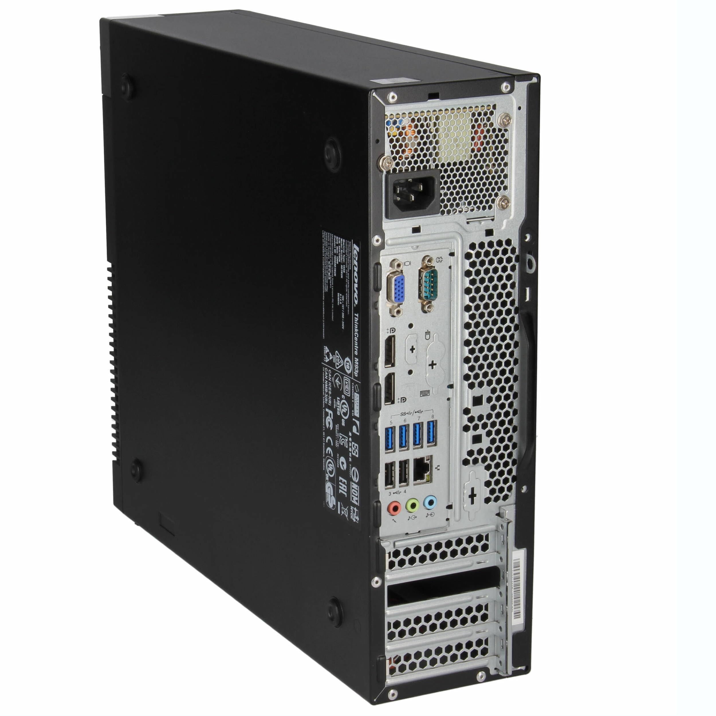 Lenovo ThinkCentre M93P Business Desktop PC - Intel Core i5-4570 3.2GHz, 8GB RAM, 240GB SSD, Windows 10 Pro (Certified Refurbished) - Ideal for Office Work, Home Use & Small Business Computing