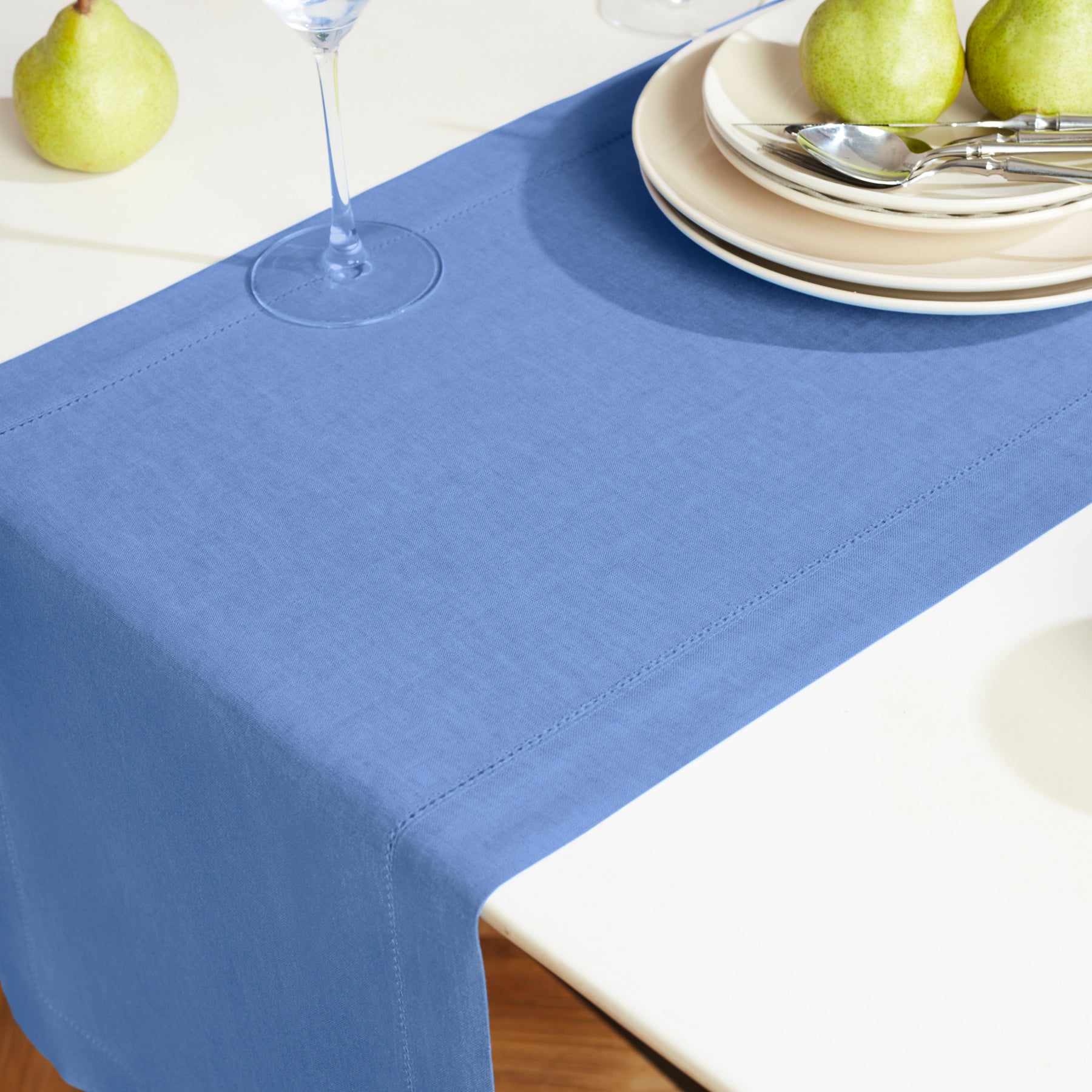 Sonoma Hemstitch Table Runner - Elegant Linen Table Decor for Dining & Special Occasions | Perfect for Weddings, Holidays & Home Decor