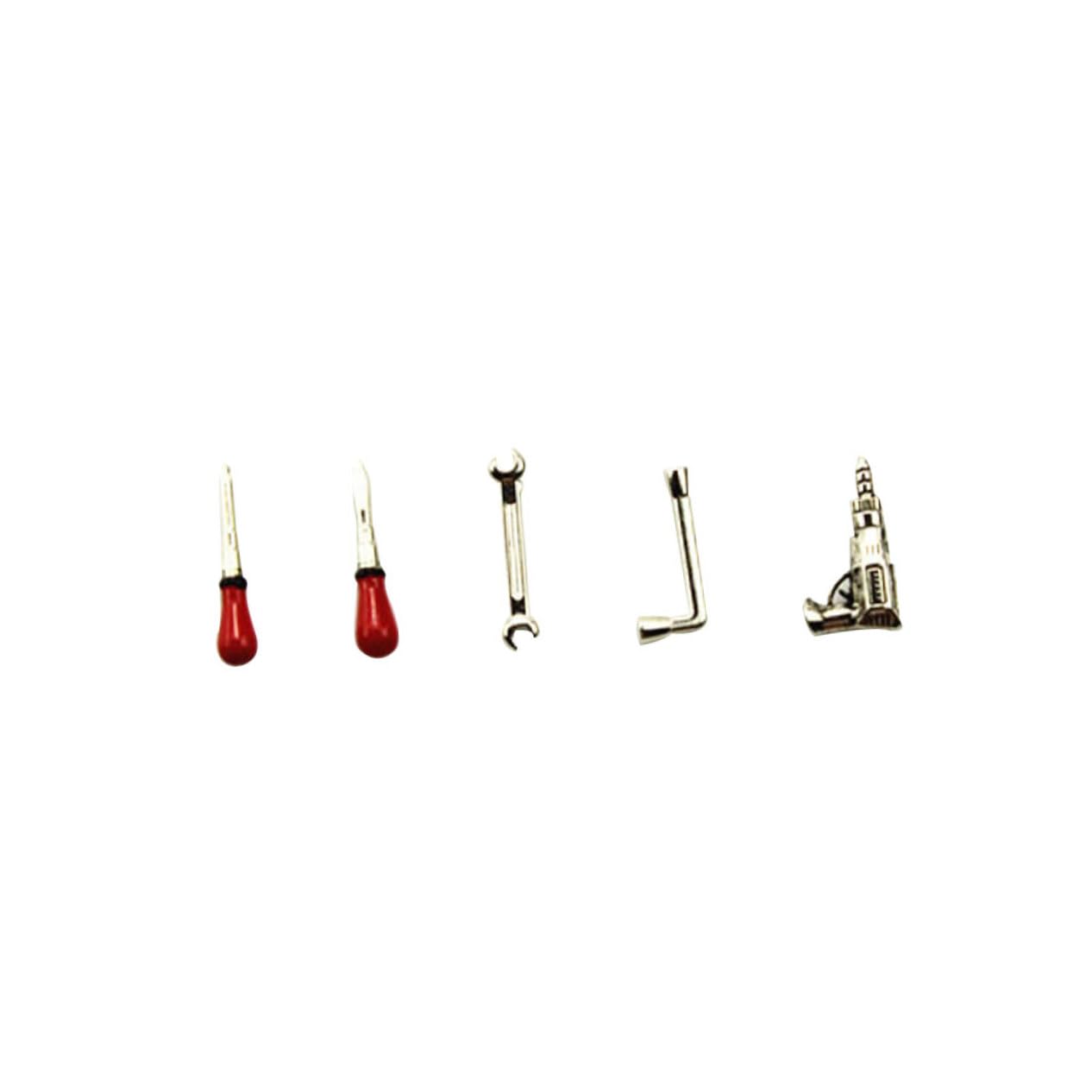 5-Piece Mini Wrench & Screwdriver Set - Tiny Metal Repair Tools for OB11 Model Miniatures, Kids DIY Projects & Dollhouse Accessories - Perfect for Mini Toolbox, Crafts and Hobby Repair Scenes