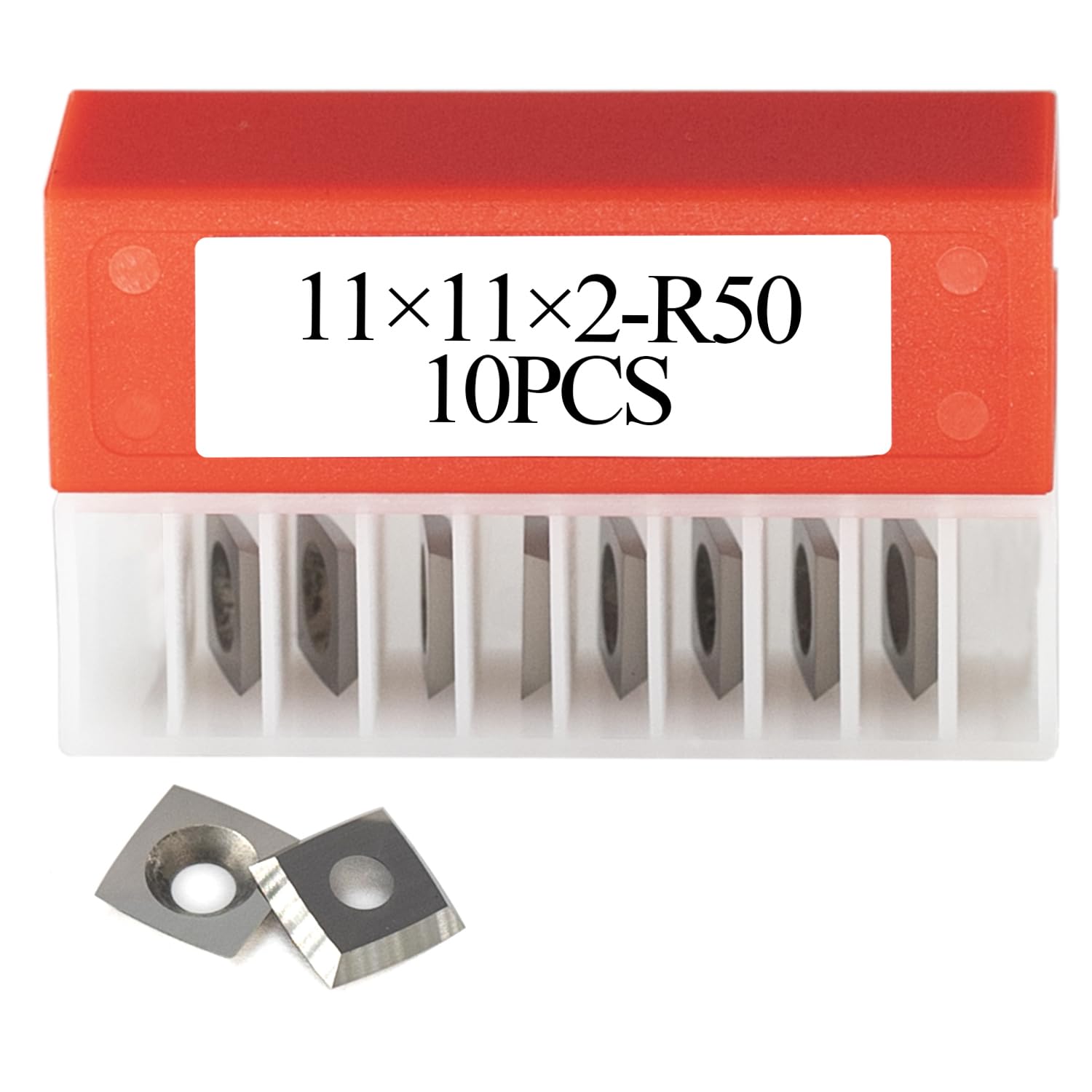 11mm Square Carbide Inserts for Woodworking - 10pcs Set with 2