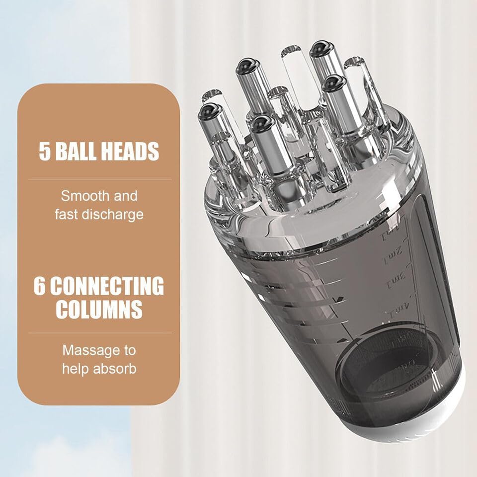 WEZOSHINET Hair Oil Applicator Bottle - Scalp Massage Comb & Essential Oil Dispenser for Hair Growth & Nourishment - Perfect for DIY Hair Treatments, Ayurvedic Oils & At-Home Spa Care (1pc)