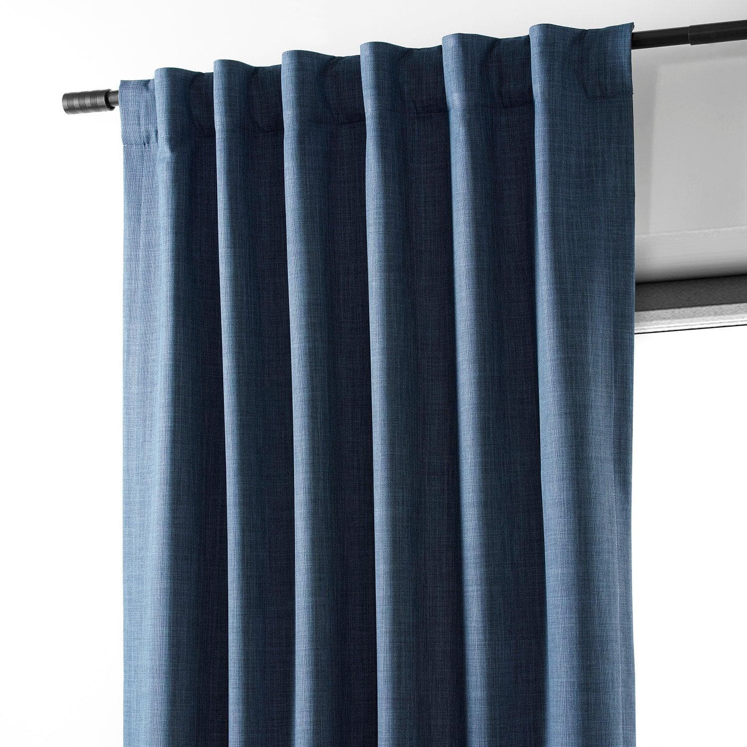 Premium Dark Blue Blackout Curtains - Thermal Insulated Linen Hotel Drapes for Bedroom & Living Room - Noise Reducing & Light Blocking for Better Sleep & Privacy