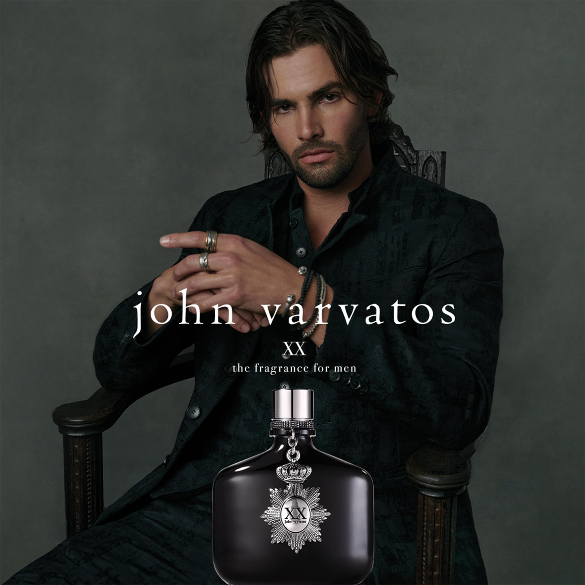 John Varvatos XX Men's Eau de Toilette Spray - Woody Oriental Cologne with Cardamom, Orange Flower & Sandalwood Notes | Perfect for Date Night, Office & Special Occasions