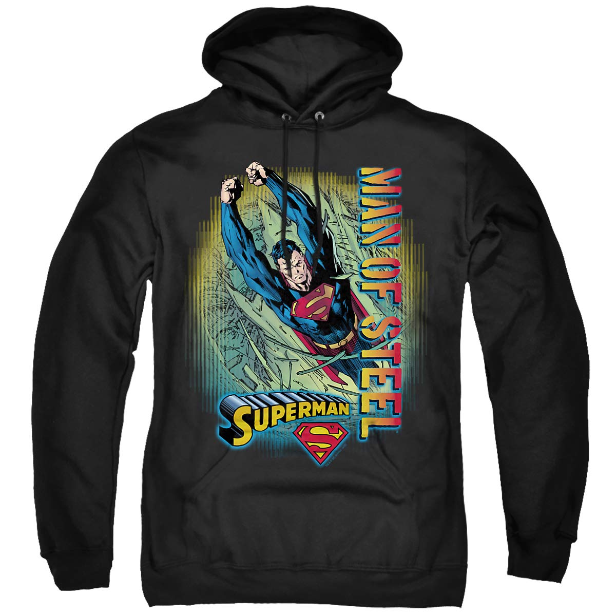 Superman Breakthrough Unisex Adult Pullover Hoodie - Comfortable & Stylish Sweatshirt for Men & Women - Perfect for Casual Wear, Cosplay & Superhero Fans