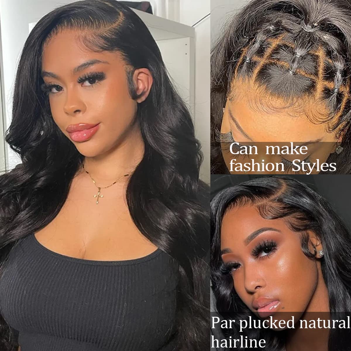 13x4 Lace Front Wigs Human Hair Body Wave - Pre Plucked with Baby Hair, 150% Density, Glueless, Natural Color 26 Inch for Women | Perfect for Daily Wear, Parties & Special Occasions