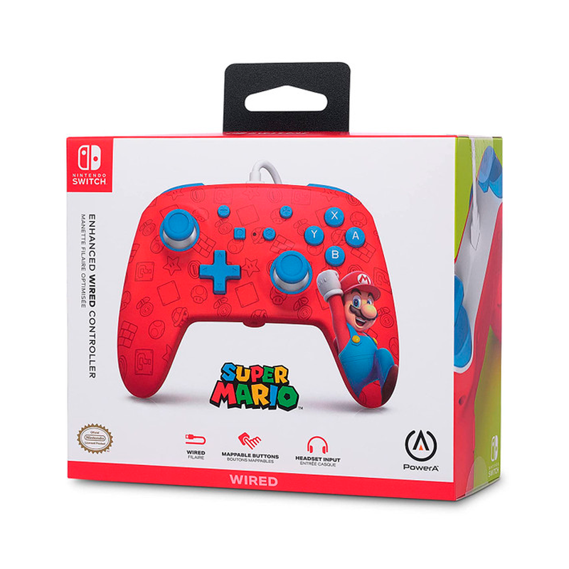 PowerA Super Mario Woo Hoo! Wired Controller for Nintendo Switch - Officially Licensed - Perfect for Gaming at Home or On-the-Go