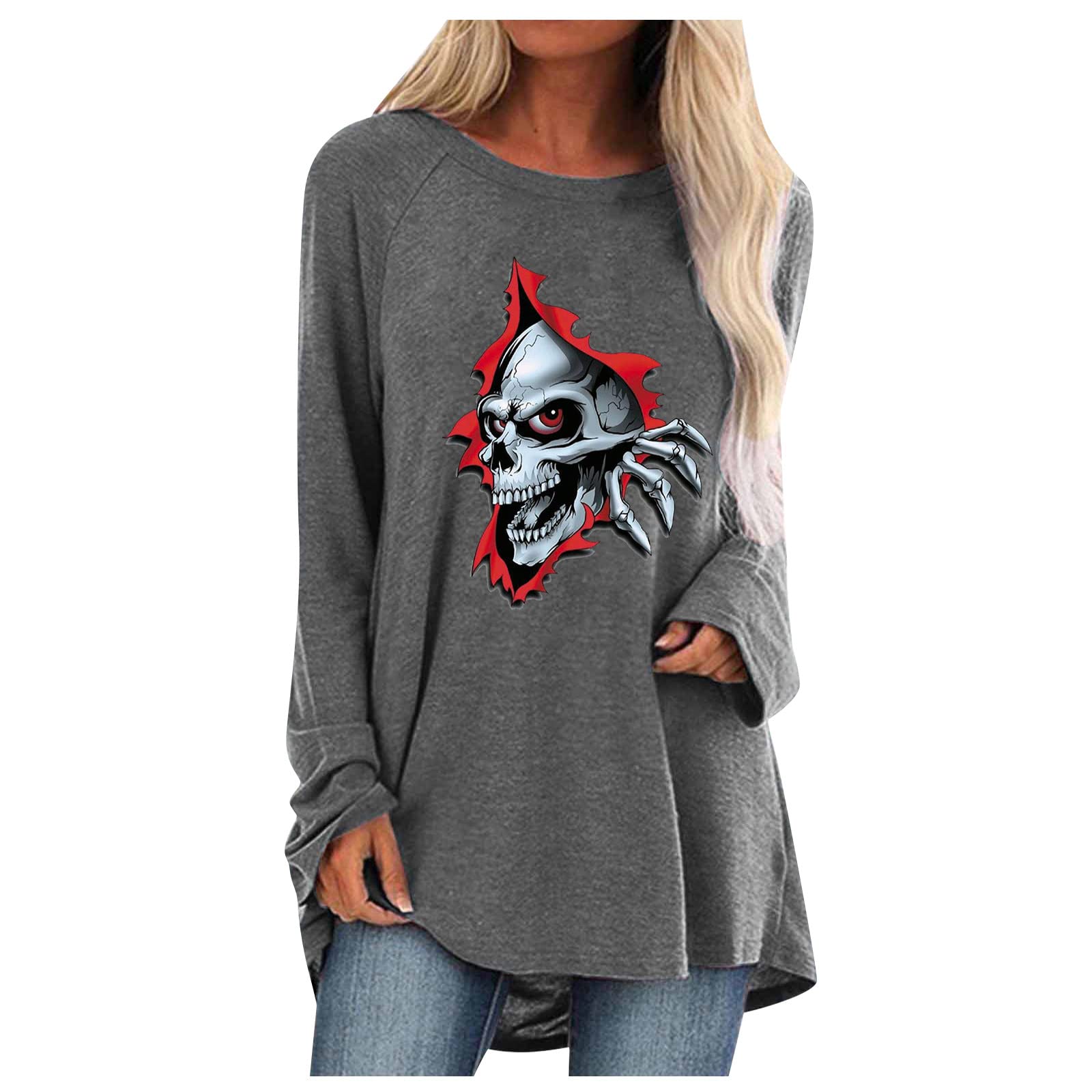 Women's Long Sleeve Casual Loose Fit Round Neck Drop Shoulder Sweater Top - Soft Comfortable Pullover for Fall Winter Outfits, Office Wear & Weekend Relaxation